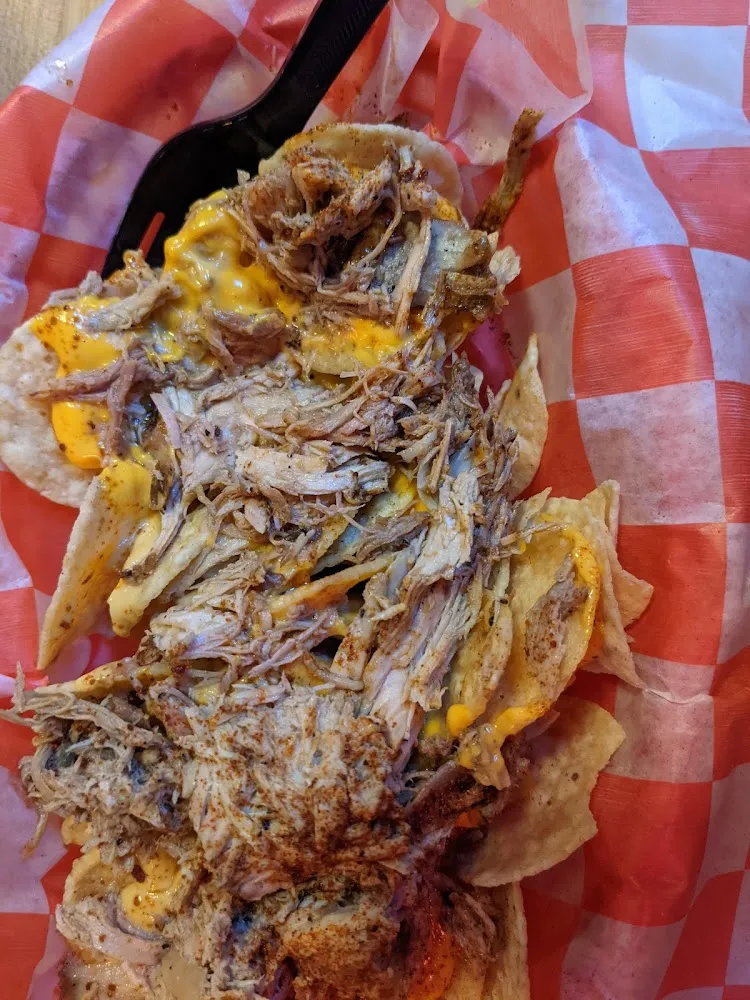 Pulled Pork Nachos and Cheese